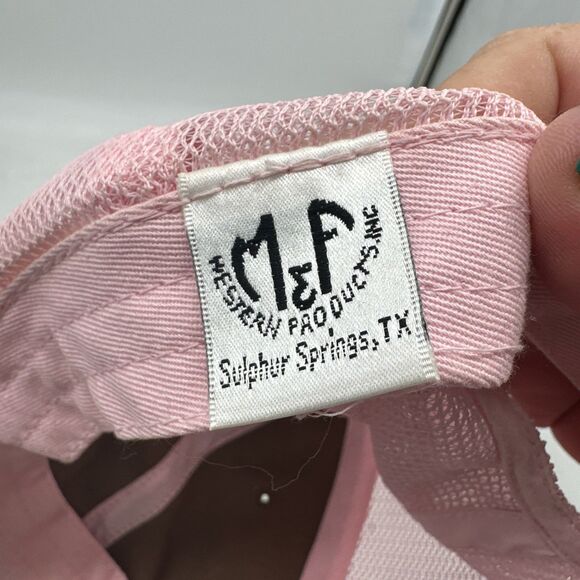 Womens Cowgirl Cap Cadet Rhinestone Cross Wings Pink Cowgirl Hardware Christian - Picture 9 of 9